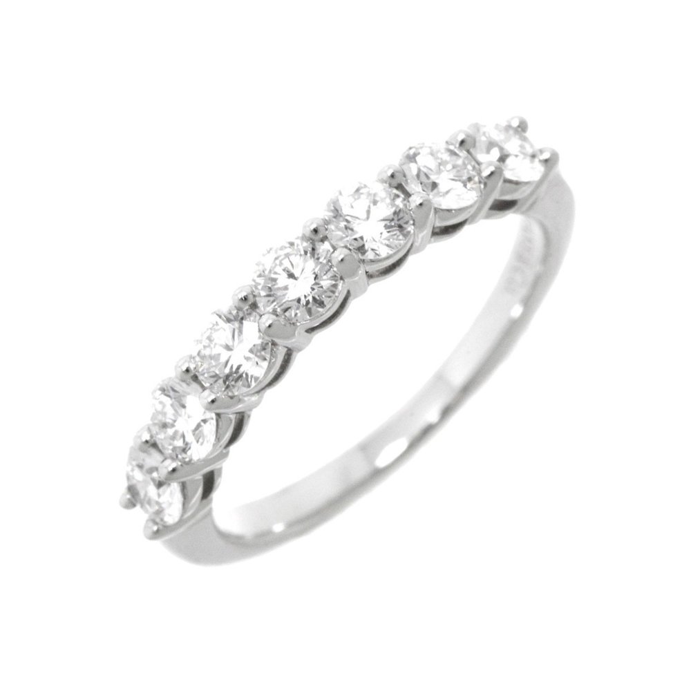 Tiffany & Co. Forever Half Diamond Ring, Sz 4.5 Diamond, Width 3mm, Pt, Plat...